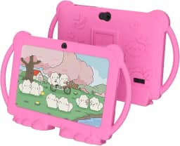 NOVOJOY Tablet infantil de 7 polegadas para crianças, Android e infantil, para meninas e meninos, com capa protetora, 32 GB + 4 GB, WiFi, Bluetooth, câmera dupla, jogos educativos, controle parental