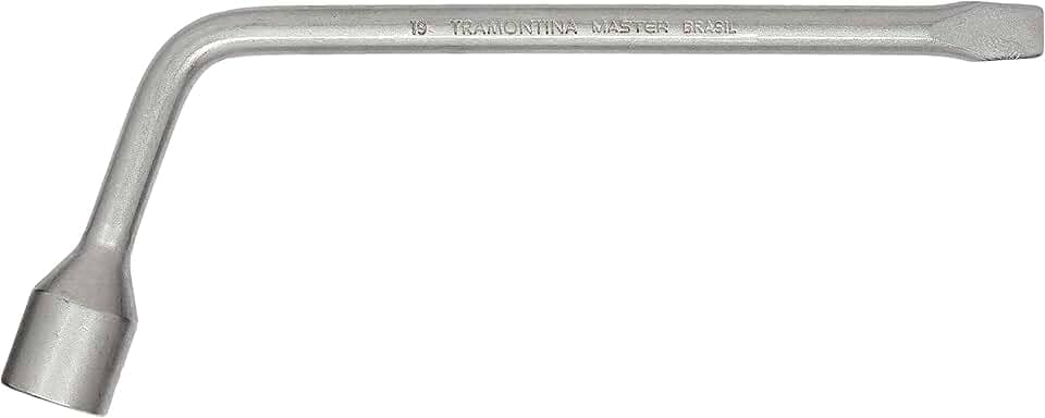 Tramontina 42830919, Chave de Roda Tipo L 19 Mm, Corpo Forjado em Aço Especial, Temperado