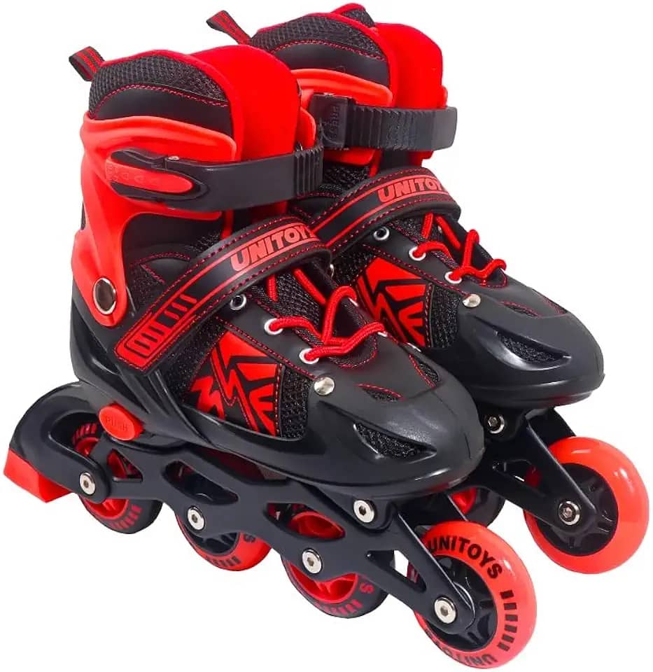 Patins Inline Unitoys Vermelho Tamanho 34-37 (M)