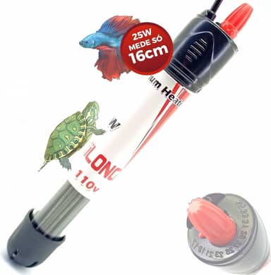 Aquecedor E Termostato Automático Mini 25w Para Aquário - Cód.d5p5 (220v)