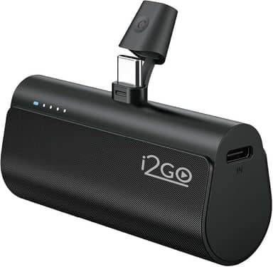 I2GO, Carregador Portátil (Power Bank), Pocket, 5000mAh, Não Necessita Cabos, Modelo USB-C