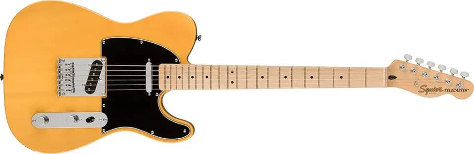 Guitarra elétrica Squier Affinity Series Telecaster, com 2 anos de garantia, Butterscotch Blonde, Maple Fingerboard