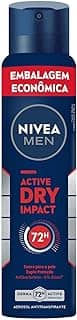 NIVEA MEN Desodorante Antitranspirante Aerossol Dry Impact 200ml - Alta proteção eficaz de 72 horas contra suor e mau odor, 2x mais ativos antitranspirantes e frescor o dia todo