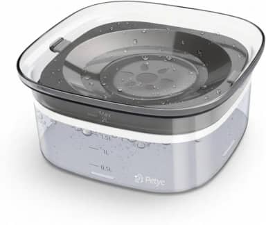 Bebedouro Automático Pelo Seco 2L PETYC Premium Design, 20x11 cm, Raças de Pelo Longo (Cinza)