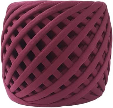 Fio de Malha Dalia Premium 500g – Espessura 33mm, Anti-Pilling, para Crochê, Tricô e Bolsas Artesanais (5002-Vinho)