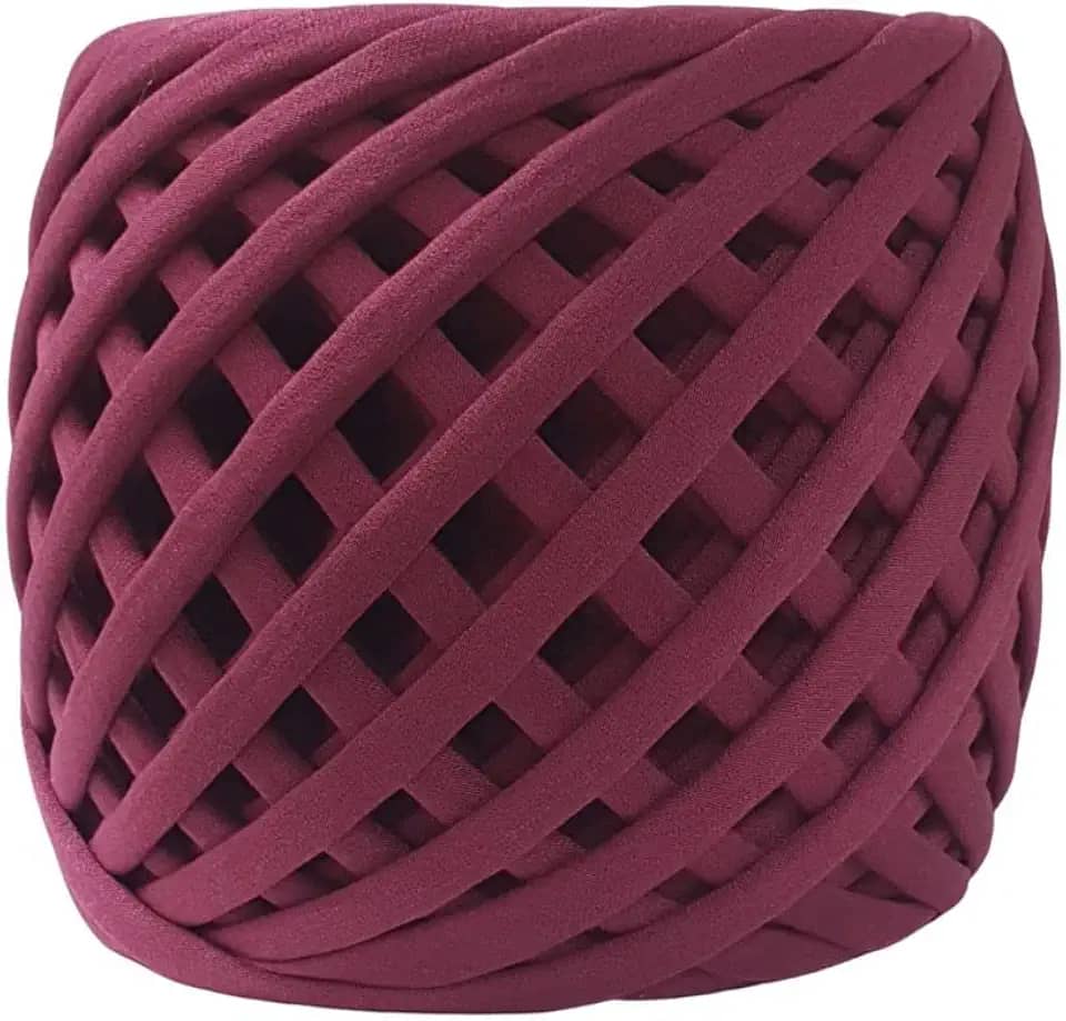 Fio de Malha Dalia Premium 500g – Espessura 33mm, Anti-Pilling, para Crochê, Tricô e Bolsas Artesanais (5002-Vinho)