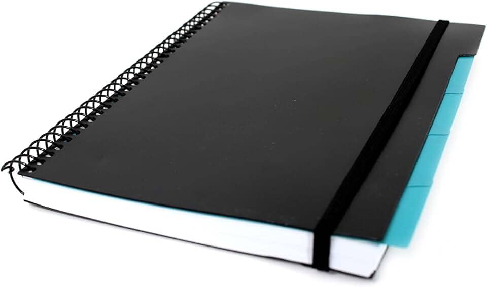 Confetti - Caderno com divisórias, 8023 HPP, Capa Preto