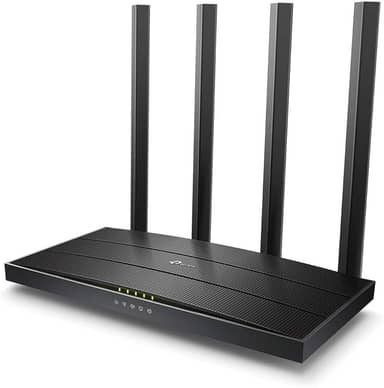 Roteador TP Link Mesh Gigabit Wi-Fi 5GHz Archer C6, MU-MIMO Dual Band Wireless Gaming Roteador, Velocidade Wi-Fi Até 867 Mbps/5 GHz + 400 Mbps/2.4 GHz, Suporta Controlo Parental, Wi-Fi para Convidados