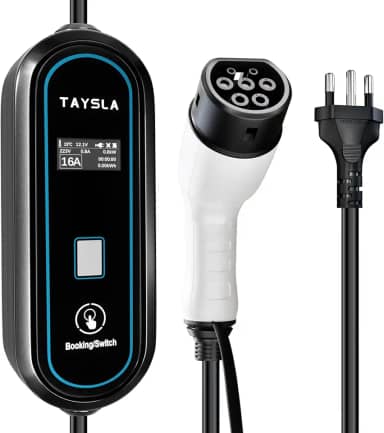 Phantom Portátil Carregador Carro Eletrico EV 3,5KW 8A 10A 13A 16A Tipo 2 3.5M Cabo De Com Tela LED WallBox Plug BR Para Carro BYD Nissan Volvo Acessorios Veiculos