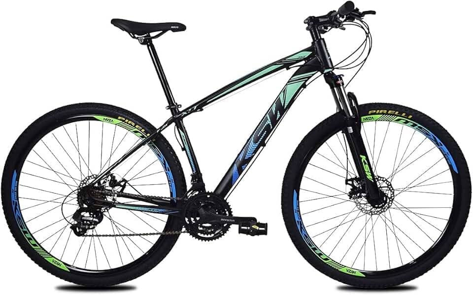Bicicleta Aro 29 KSW XLT Color 24v Freio Hidraulico Câmbios Shimano Suspensão C/Trava