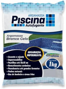Argamassa Piscina Aut. Impermeável Cor Branco Gelo 1Kg