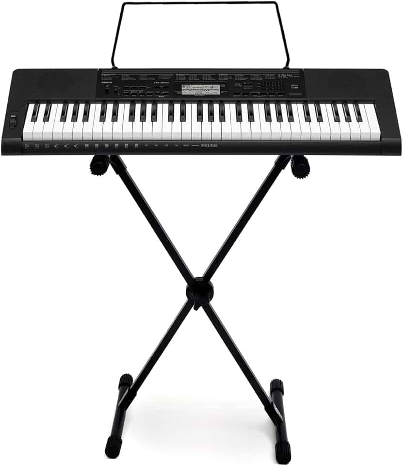 Kit Teclado Casio CTK3500 Arranjador Musical 5/8 61 Teclas Com Suporte Em X