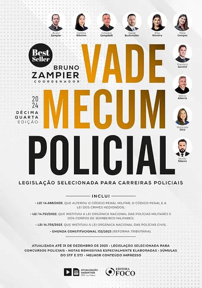 Vade Mecum Policial - Legislação Selecionada Para Carreiras Policiais - 14 ª Ed - 2024