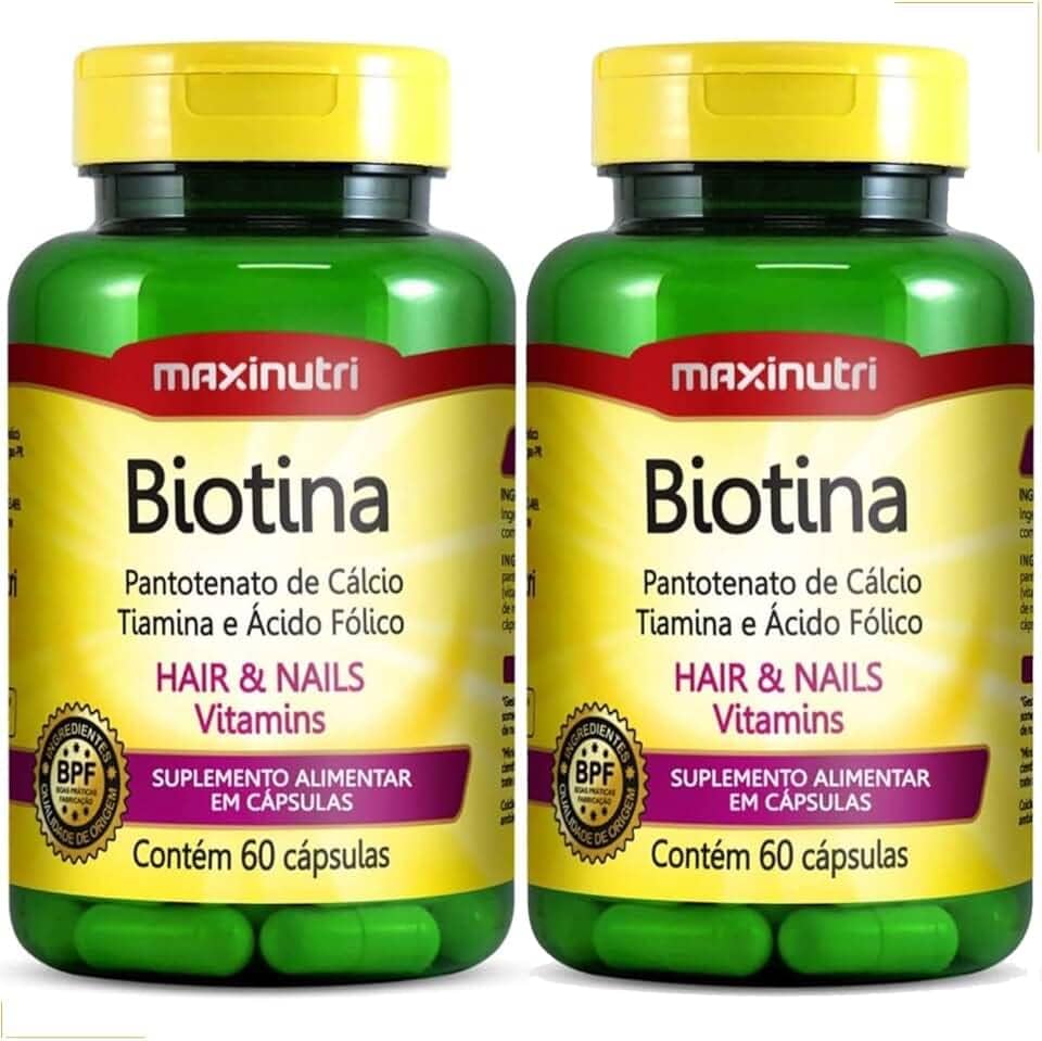 Biotina - 2 unidades de 60 cápsulas - Maxinutri
