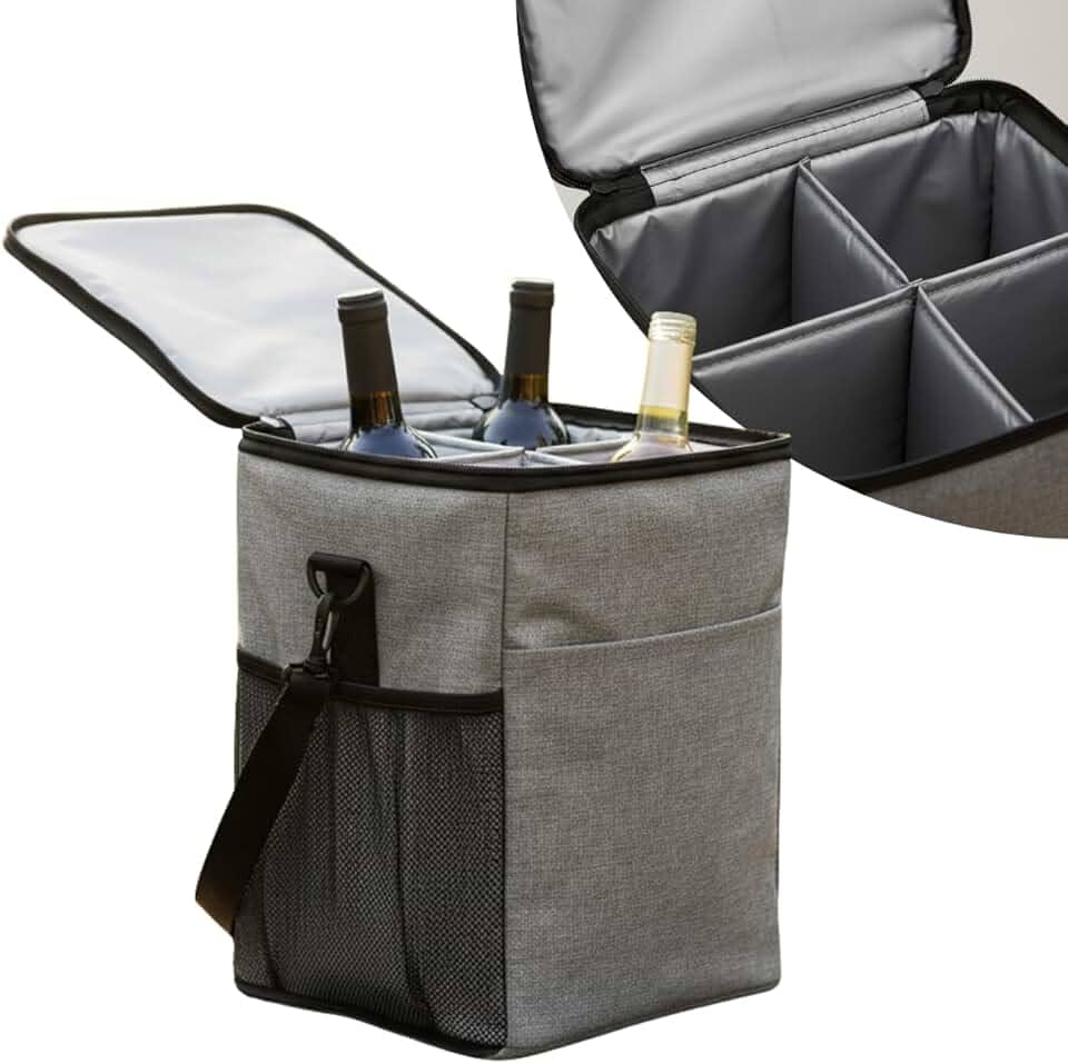 Bolsa Térmica Vinho Champanhe Wine Bag 4 Garrafas Multiuso