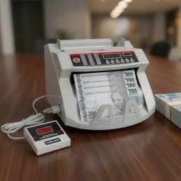 Máquina de Contar Dinheiro Contador de Notas Detecta Nota Falsa Aceita Nota de 200 Bivolt