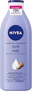 NIVEA Loção Hidratante Desodorante Soft Milk 400ml - Hidratação para pele seca, com textura leve e sensação de suavidade que deixa a pele macia, cheirosa e hidratada por 48h