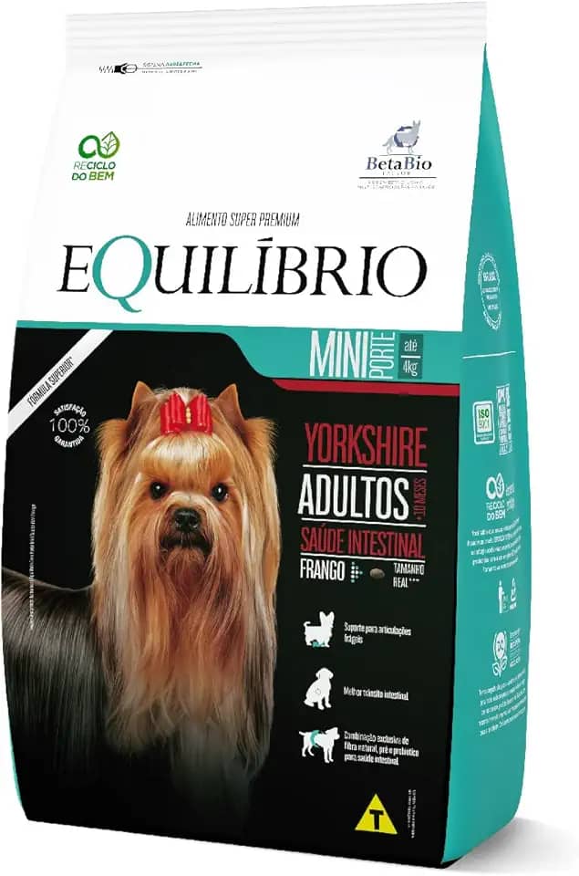 RAÇÃO CÃES EQUILIBRIO RAÇAS MINI ADULTO YORK FRANGO 1KG