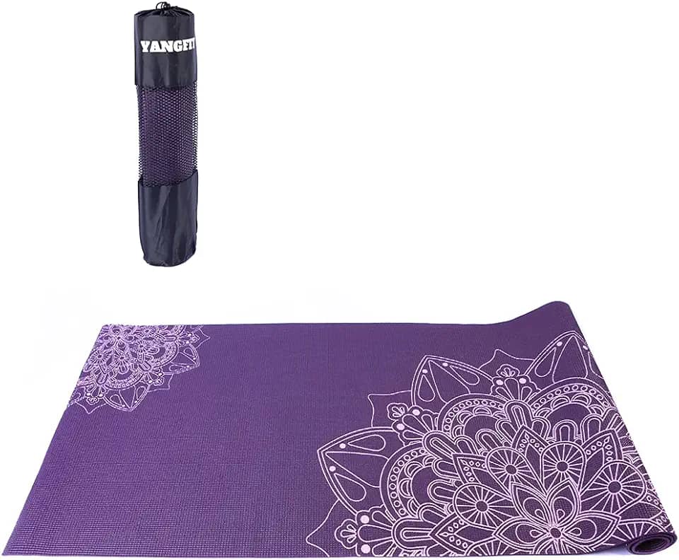 Tapete Yoga Mat Pilates PVC Ecológico 5mm Mandala Yangfit