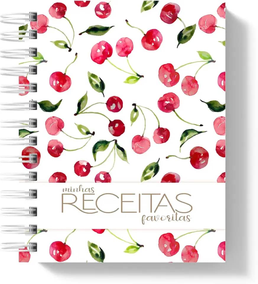 Caderno de Receitas – Minhas Receitas Favoritas (Cereja)