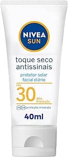 NIVEA SUN Protetor Solar Facial Toque Seco Antissinais FPS 30 40ml - Diário FPS 30, proteção UVA/UVB, previne o envelhecimento da pele, textura não oleosa, controla o brilho