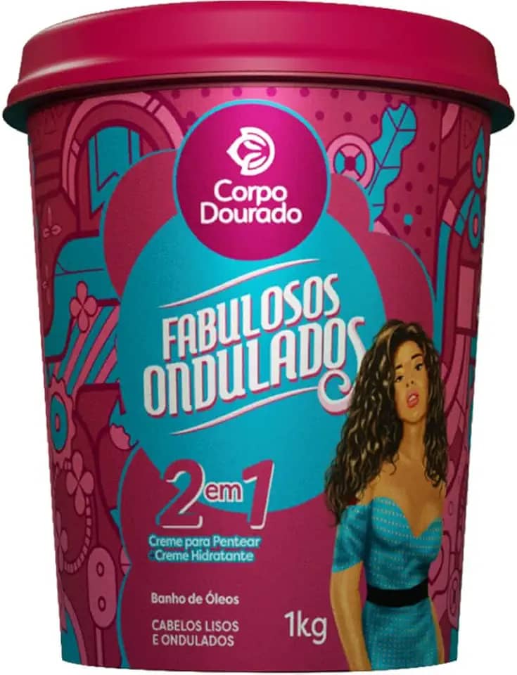 Corpo Dourado Fabulosos Ondulados - Creme 2 em 1 de Pentear e Hidratação 1kg