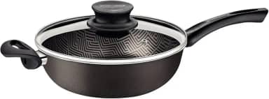 Fritadeira Multiuso Tramontina Paris em Alumínio com Revestimento Interno e Externo em Antiaderente Starflon Max Chumbo com Tampa de Vidro 24 cm 2,8 L