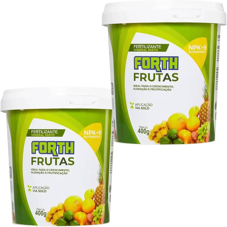 Kit 2 Forth Frutas 400g, Fertilizante, Adubo para Plantas Frutíferas, Nutritivo, Micronutrientes, NPK
