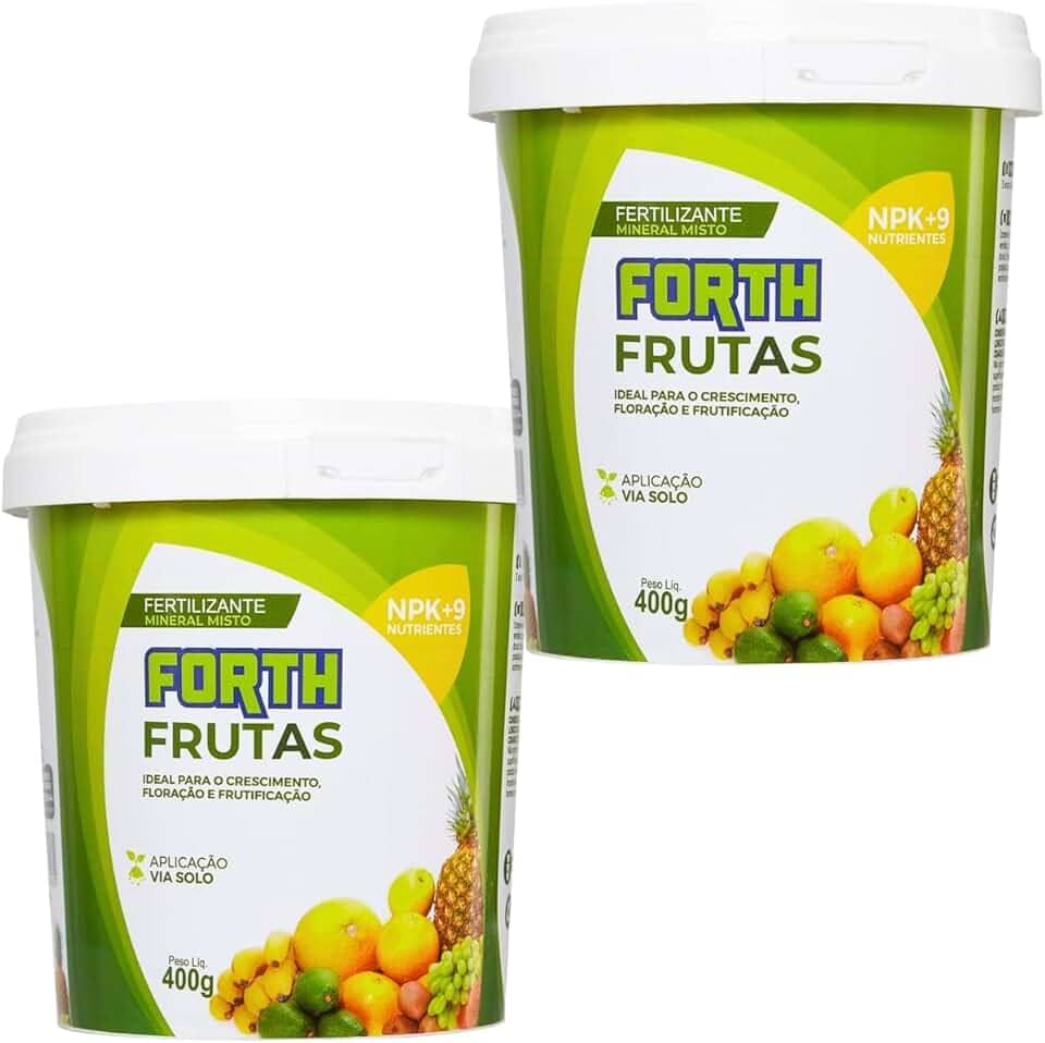 Kit 2 Forth Frutas 400g, Fertilizante, Adubo para Plantas Frutíferas, Nutritivo, Micronutrientes, NPK