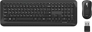 Incase Combo de teclado e mouse para desktop 850 – projetado pela Microsoft – conexão sem fio, rastreamento de precisão, criptografia AES sem fio de 128 bits, teclas de atalho do Windows, design