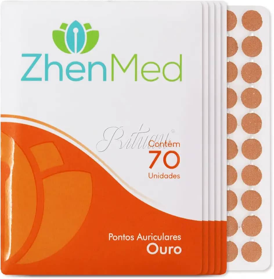 Ponto Auricular Ouro 350 Pontos Zhenmed Auriculoterapia (Esparadrapo Redondo)
