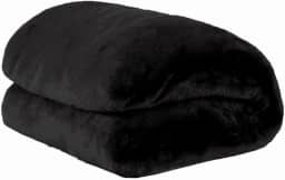 Cobertor Manta Microfibra Solteiro 01 Peça (Toque Aveludado) - Preto