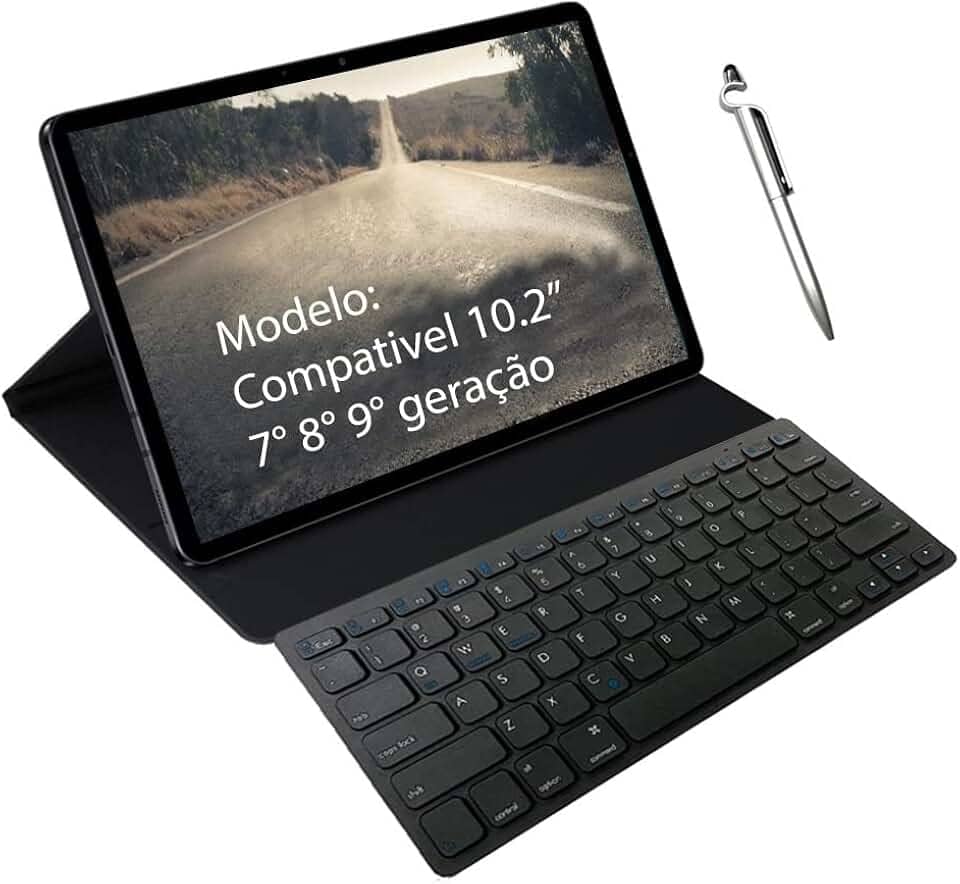 Capa Teclado Para iPad 7 8 9 G 10.2 Alamo premium