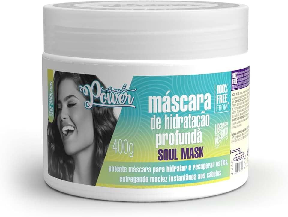 Máscara Hidratante Soul Mask Soul Power - Hidratação Profunda, Recupera os Fios- 400g