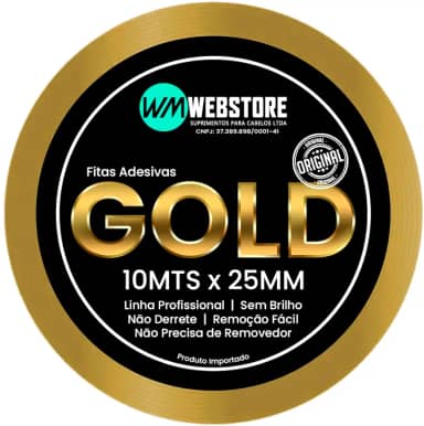 Fita Adesiva Gold 10Mts x 25mm - Para Prótese Capilar