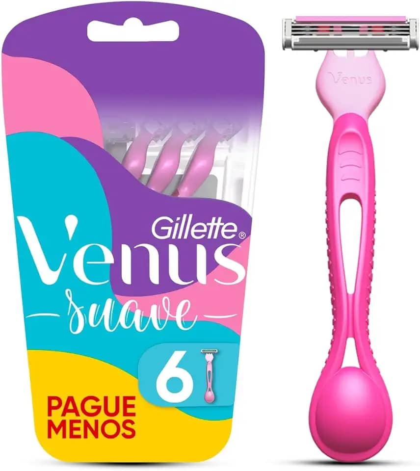Gillette Venus Aparelho de Depilação Descartável Suave com Aloe, 6 Unidades