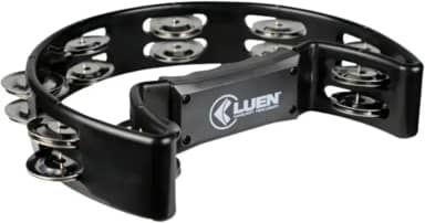 Pandeiro Meia Lua Abs Com Pegador Platinela Inox Luen Pandeirola Colors 16 Platinelas | Preto