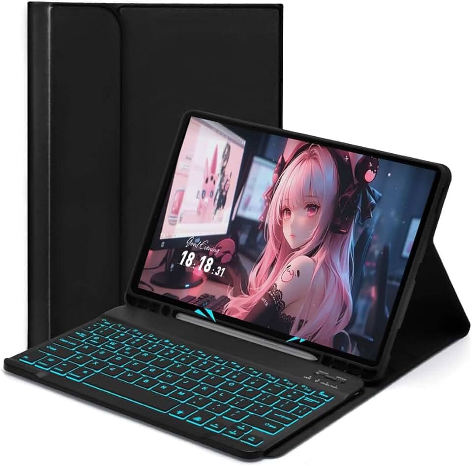 Capa Para Tablet Com Teclado Bluetooth Para iPad 7ª, 8ª e 9ª Gerações