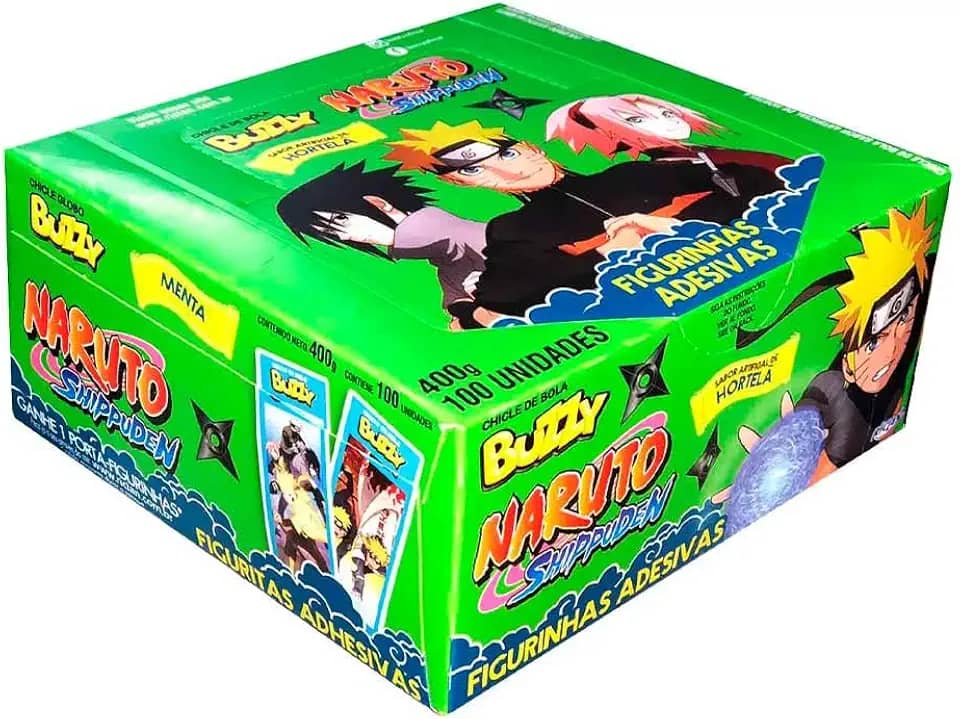 Chiclete Naruto Sabor Hortelã c/100 - Buzzy