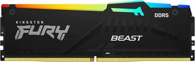 Kingston Memória de desktop FURY Beast RGB 32GB 5600MT/s DDR5 CL40 DIMM (Kit de 2) | Intel XMP 3.0 | Tecnologia de sincronização infravermelha | Estabilidade de overclocking | KF556C40BBAK2-32
