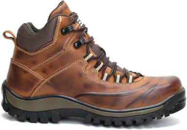 Bota Coturno Masculino Adventure Militar Trilha Em Couro Taupe com CA 1903