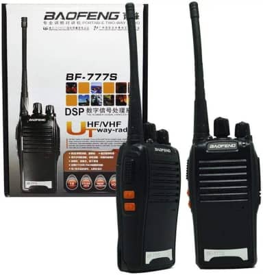 Kit 2 Rádio Comunicador Walk Talk HT UHF 16 Canais Baofeng