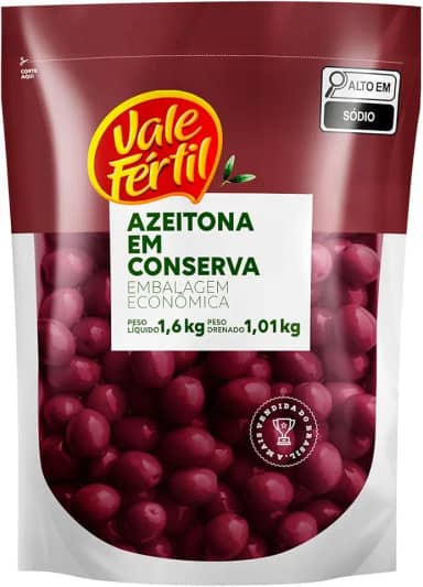 Vale Fértil Azeitona Preta Em Conserva Sem Caroço Sachê 1 01Kg Pequeno