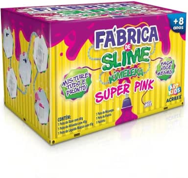 Kit Para Fazer Slime Da Acrilex Kimeleca Super Pink