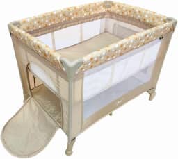 Berço Portátil Infantil Cercado Desmontável Lune Maxi Baby (Bege)