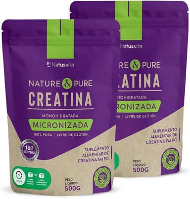 Creatina Pura 1kg Monohidratada Micronizada à 180 mícrons. 101% de Pureza em Laudo. Livre de Metais Pesados