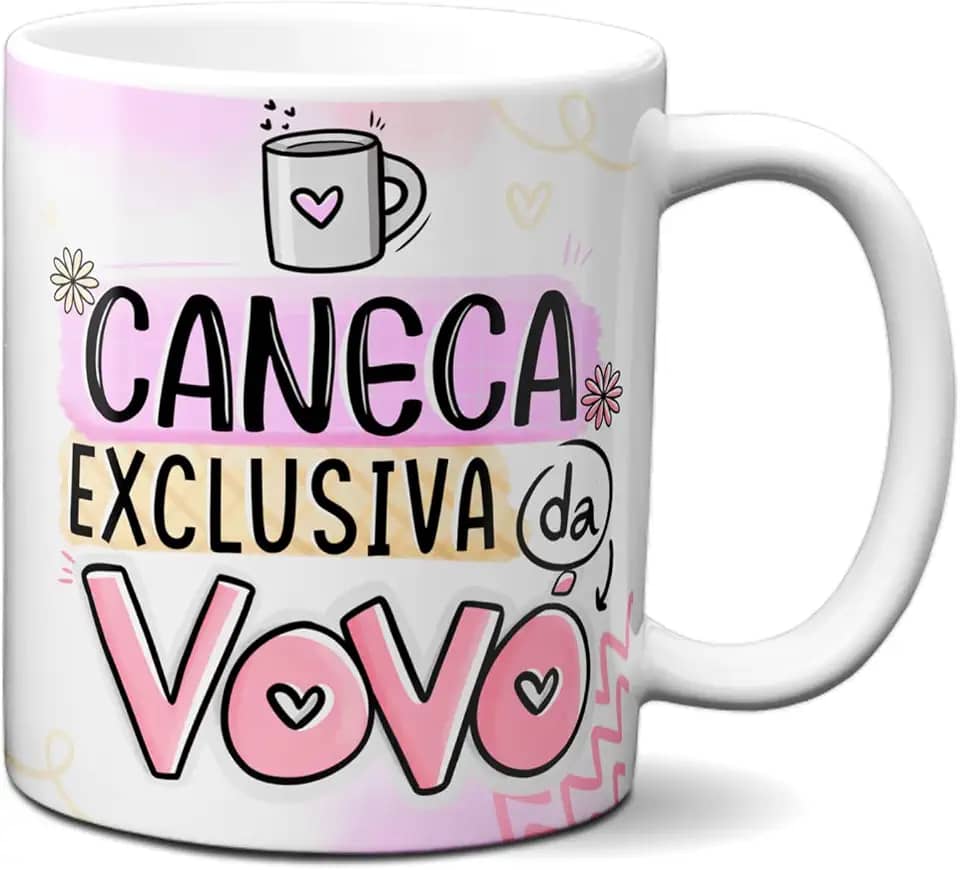Caneca Feliz Dia Dos Avós Xícara Caneca Exclusiva Da Vovó (Branca)