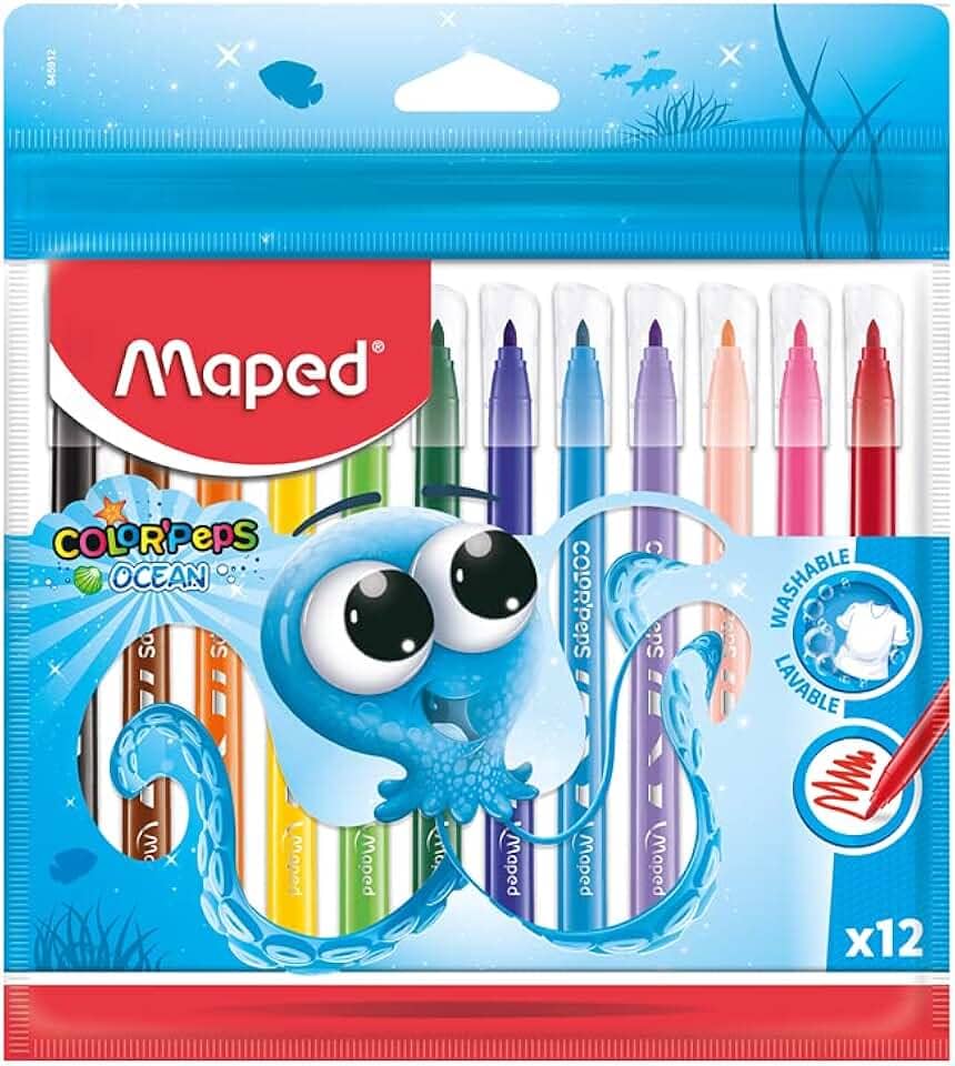 Caneta Hidrográfica, Maped, Ocean Polvo, 845912, 12 Cores