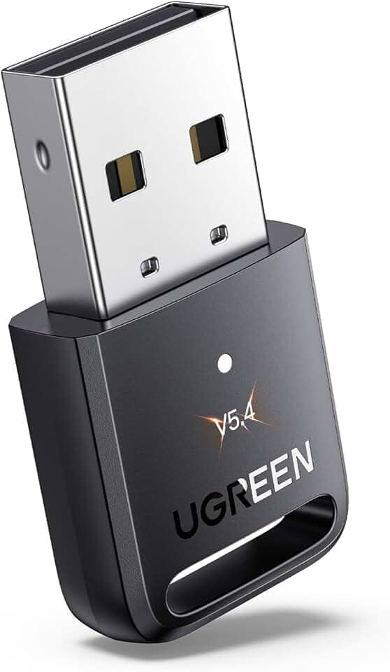 UGREEN Adaptador USB Bluetooth 5.4 para PC, Plug & Play para Windows 11/10/8.1, Receptor e Transmissor para Teclado/Mouse/Fone de Ouvido/Alto-Falantes