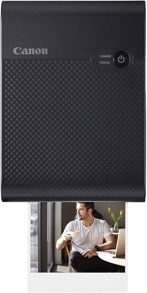 Canon Impressora fotográfica quadrada portátil SELPHY QX10 para iPhone ou Android, preta